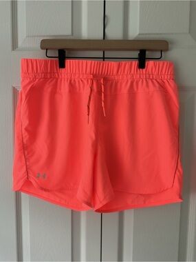 Under Armour Women's Neon Orange Athletic Shorts